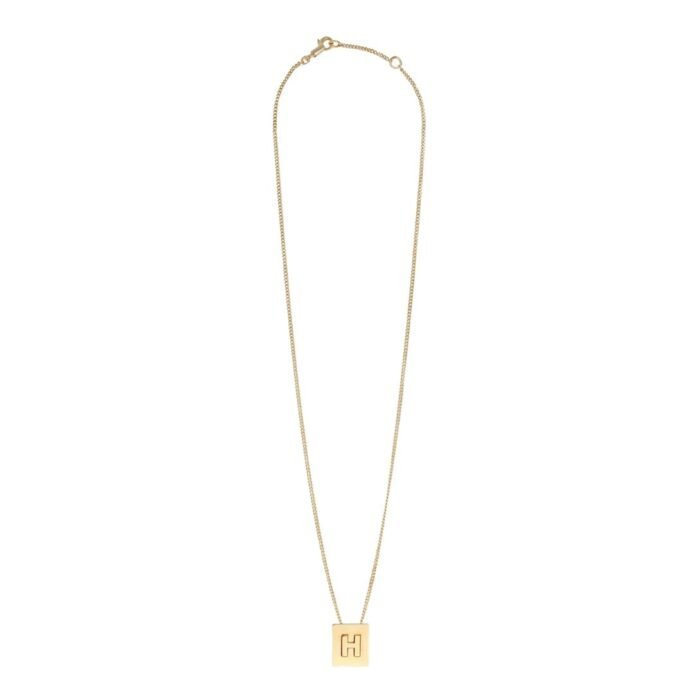 CELINE ALPHABET H NECKLACE IN BRASS WITH GOLD FINISH