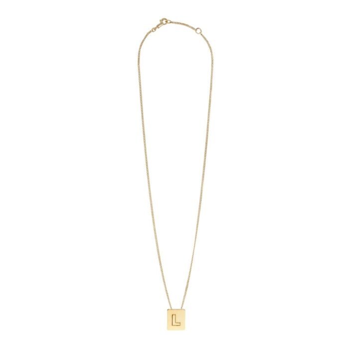 CELINE ALPHABET L NECKLACE IN BRASS WITH GOLD FINISH