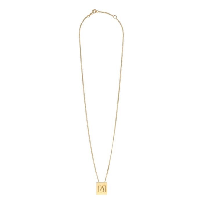 CELINE ALPHABET M NECKLACE IN BRASS WITH GOLD FINISH