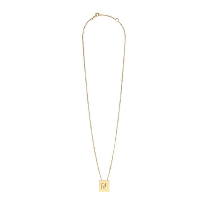 CELINE ALPHABET N NECKLACE IN BRASS WITH GOLD FINISH