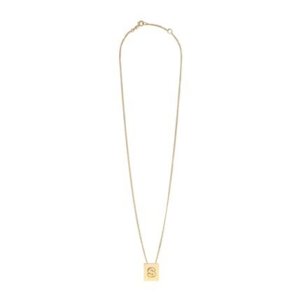 CELINE ALPHABET S NECKLACE IN BRASS WITH GOLD FINISH