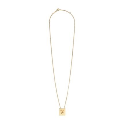 CELINE ALPHABET V NECKLACE IN BRASS WITH GOLD FINISH