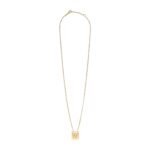CELINE ALPHABET W NECKLACE IN BRASS WITH GOLD FINISH