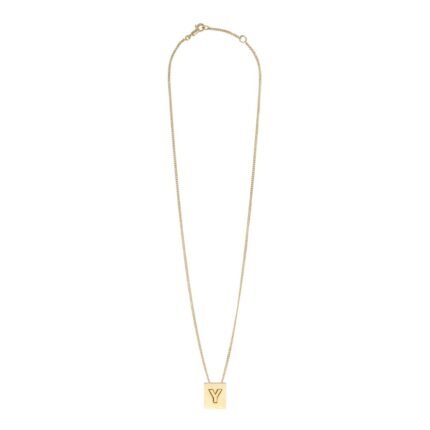 CELINE ALPHABET Y NECKLACE IN BRASS WITH GOLD FINISH
