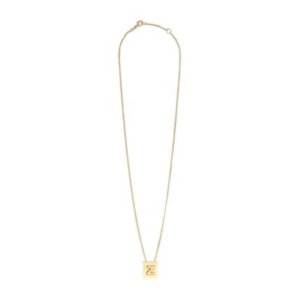 CELINE ALPHABET Z NECKLACE IN BRASS WITH GOLD FINISH