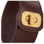 CELINE LES CUIRS JOSEPHINE BRACELET IN CALFSKIN AND BRASS WITH GOLD FINISH