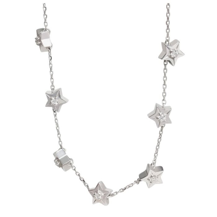 CELINE ETOILE MULTI STARS NECKLACE IN WHITE GOLD AND DIAMONDS