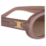 CELINE TRIOMPHE 01 SUNGLASSES IN ACETATE MILKY HAZELNUT