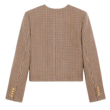 CELINE CHELSEA JACKET IN DOUBLE HOUNDSTOOTH WOOL