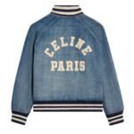 CELINE TEDDY JACKET IN CLEAN OCEAN BREATHE WASH DENIM