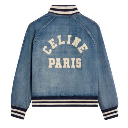 CELINE TEDDY JACKET IN CLEAN OCEAN BREATHE WASH DENIM