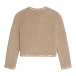 CELINE EMBROIDERED CARDIGAN JACKET IN BRUSHED MOHAIR