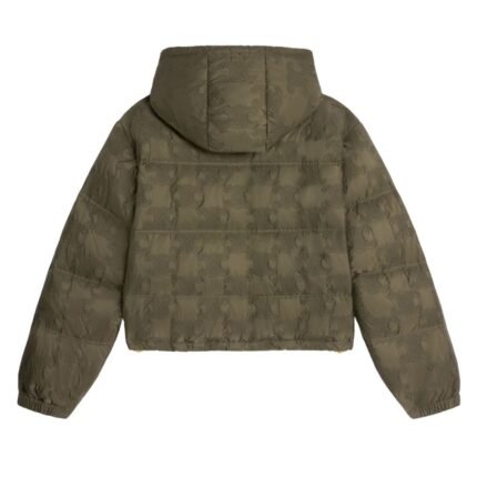 CELINE CROPPED TRIOMPHE DOWN JACKET IN LIGHTWEIGHT NYLON