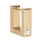 CELINE SENTIMENTAL SQUARE EARRING IN YELLOW GOLD AND DIAMOND