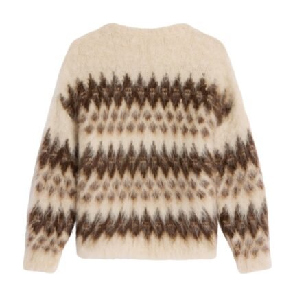 CELINE CREW NECK SWEATER IN FAIR ISLE MOHAIR