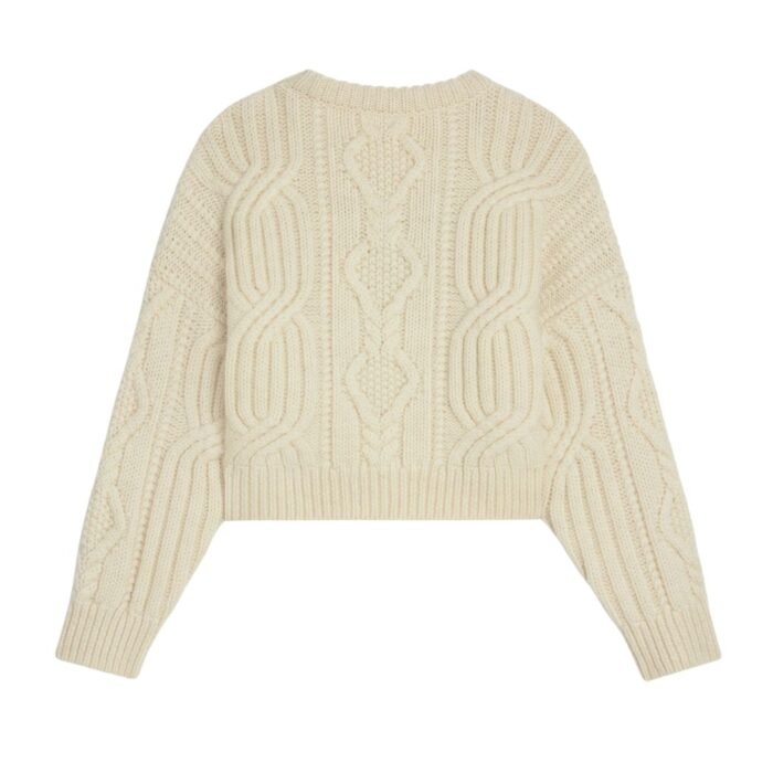 CELINE TRIOMPHE CREW NECK SWEATER IN ARAN WOOL