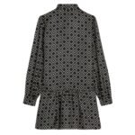 CELINE BASQUE MINI DRESS IN SILK TWILL