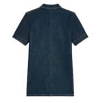 CELINE WORKWEAR MINI DRESS IN RINSED WASH DENIM