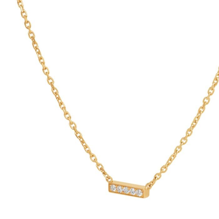 CELINE LINE NECKLACE IN YELLOW GOLD AND DIAMONDS