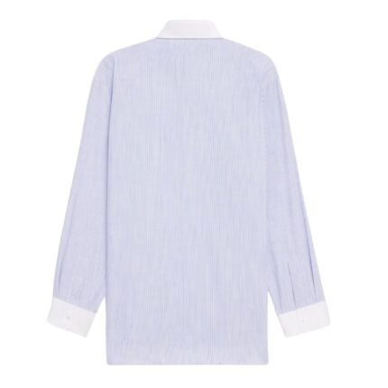 CELINE OVERSIZED SHIRT IN STRIPED CHAMBRAY COTTON