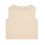 CELINE EMBROIDERED TOP IN BOUCLETTE NATTÉ