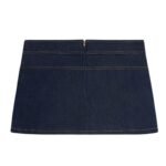 CELINE TRAPEZE MINI SKIRT IN RAW WASH DENIM