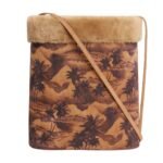 CELINE BUCKET IN SHEARLING PALM TREES PRINT