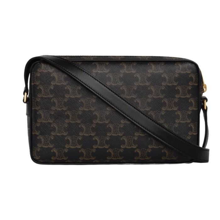 CELINE MEDIUM MESSENGER BAG IN TRIOMPHE CANVAS WITH CELINE PRINT
