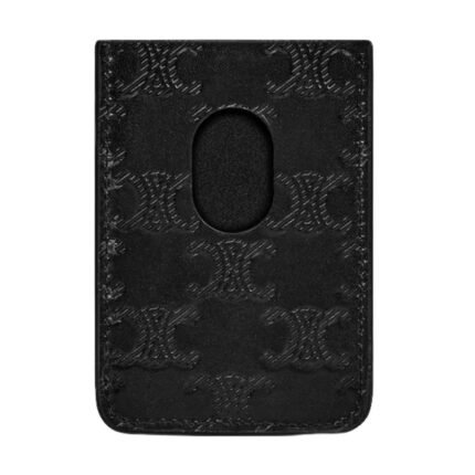 CELINE MAGNET CARD HOLDER IN CALFSKIN WITH TRIOMPHE EMBOSSED