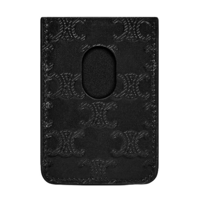CELINE MAGNET CARD HOLDER IN CALFSKIN WITH TRIOMPHE EMBOSSED