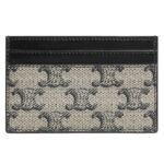 CELINE MEDIUM CARD HOLDER IN TRIOMPHE CANVAS AND CALFSKIN