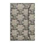 CELINE VERTICAL CARD HOLDER IN TRIOMPHE CANVAS AND CALFSKIN
