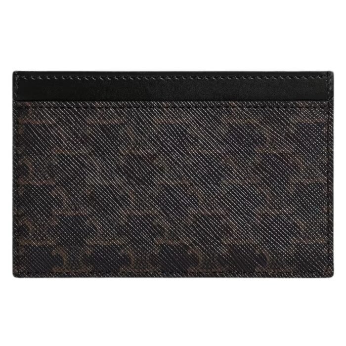 CELINE CARD HOLDER IN TRIOMPHE CANVAS AND CALFSKIN