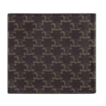 CELINE BI FOLD WALLET IN TRIOMPHE CANVAS BLACK