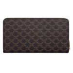 CELINE LARGE ZIPPED WALLET IN TRIOMPHE CANVAS BLACK
