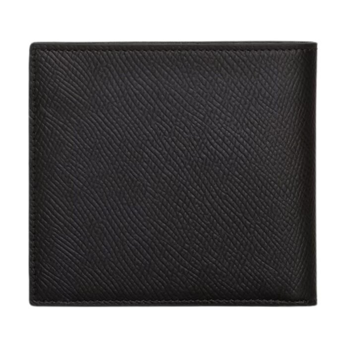 CELINE BI FOLD WALLET IN GRAINED CALFSKIN BLACK