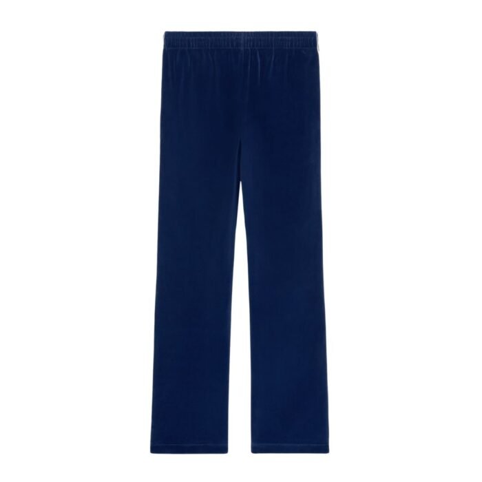 CELINE TRACKSUIT PANTS IN VELVET JERSEY NAVY-ECRU