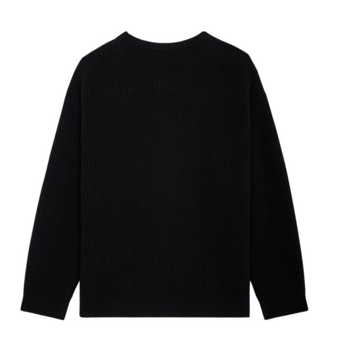 CELINE OVERSIZED SWEATER IN RIBBED WOOL BLACK