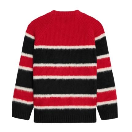 CELINE OVERSIZED CREW NECK SWEATER IN BRUSHED STRIPED COTTON