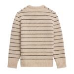 CELINE TRIOMPHE CREW NECK SWEATER IN STRIPED WOOL