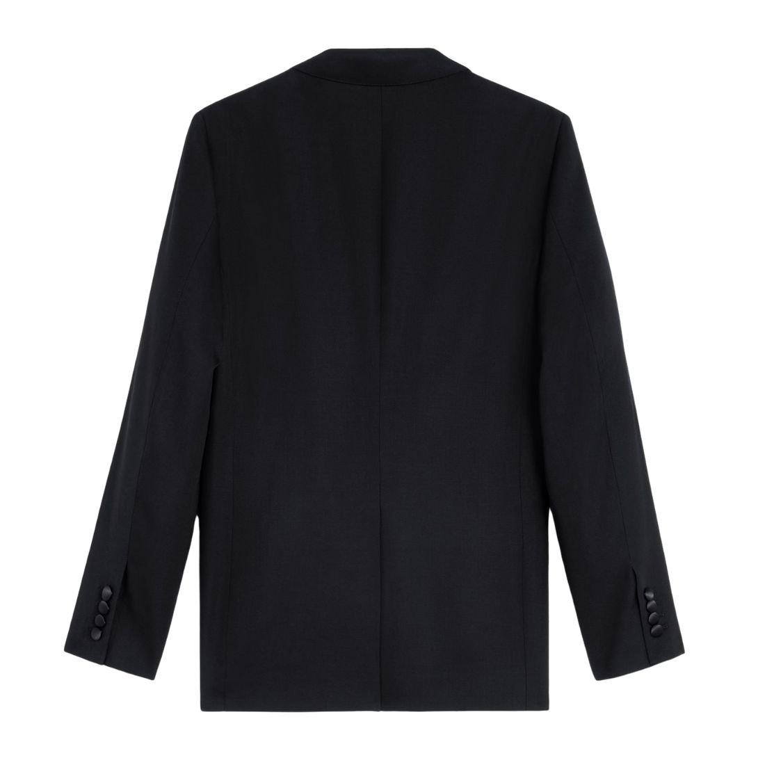 2 CELINE CLASSIC TUX JACKET IN GRAIN DE POUDRE