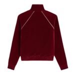 CELINE TRIOMPHE TRACKSUIT JACKET IN VELVET JERSEY BORDEAUX-ECRU