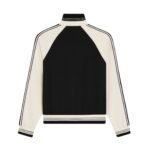 CELINE TRACKSUIT JACKET IN DOUBLE FACE JERSEY BLACK-ECRU