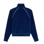 CELINE TRIOMPHE TRACKSUIT JACKET IN VELVET JERSEY NAVY