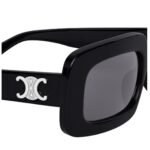 CELINE TRIOMPHE SKATE 02 SUNGLASSES IN ACETATE BLACK