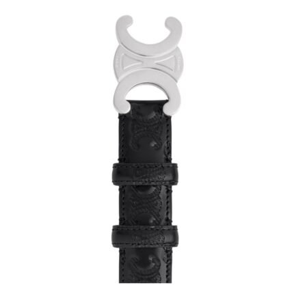 CELINE MEDIUM TRIOMPHE BELT IN TAURILLON WITH TRIOMPHE EMBOSSED