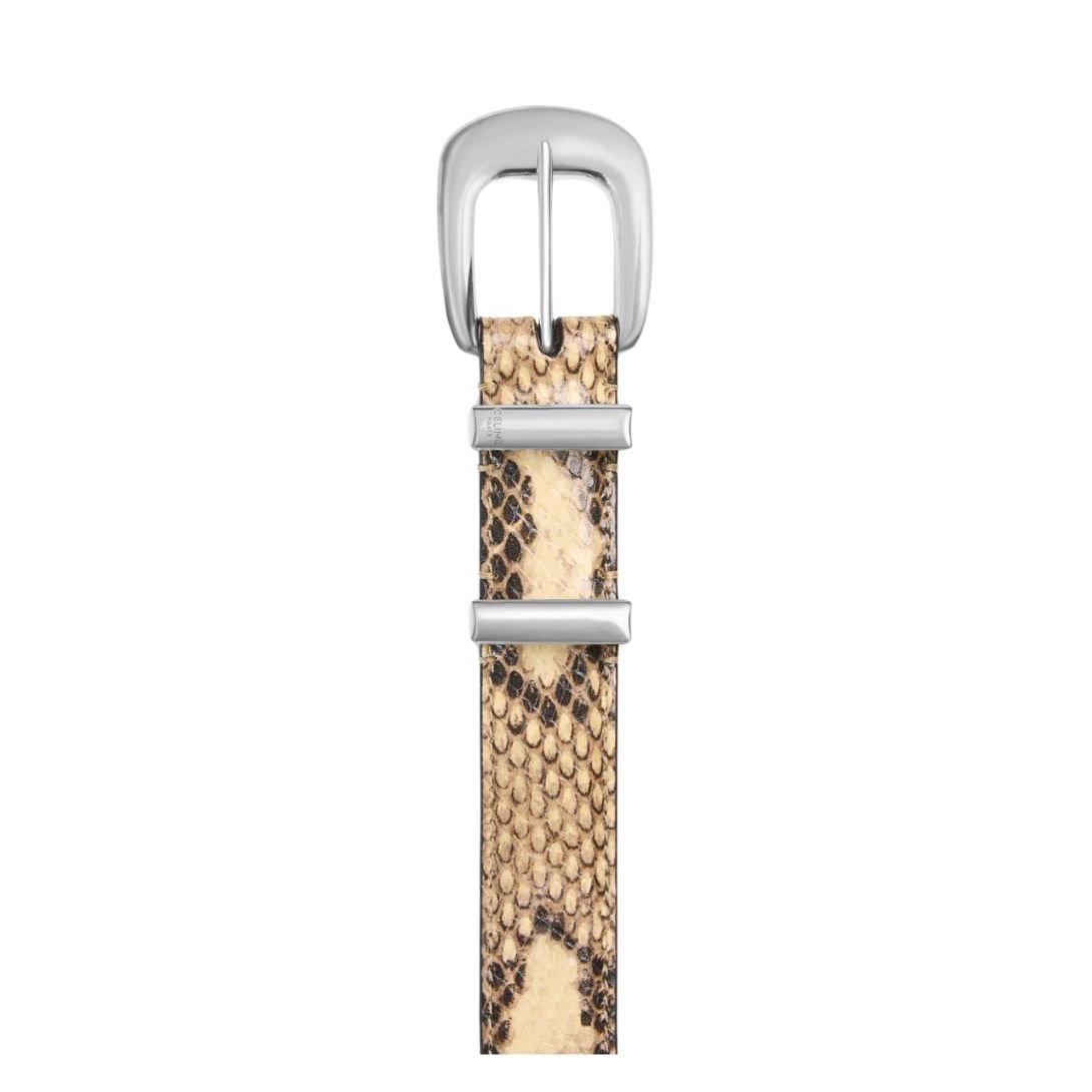 2 CELINE MEDIUM WESTERN BELT IN PYTHON PRINTED CALFSKIN