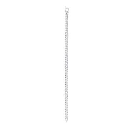 CELINE TRIOMPHE SMALL GOURMETTE BRACELET IN BRASS WITH RHODIUM FINISH