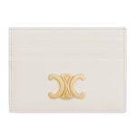 CELINE CARD HOLDER TRIOMPHE IN SHINY CALFSKIN BLACK-BLACK