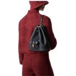 LORO PIANA EXTRA DRAWSTRING BACKPACK L27 BLUE NAVY